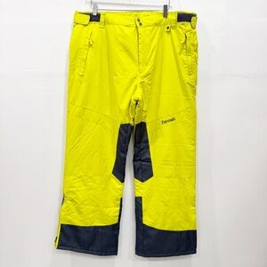 Zermatt Snow Ski Pants Neon Yellow Gray Men’s XXL